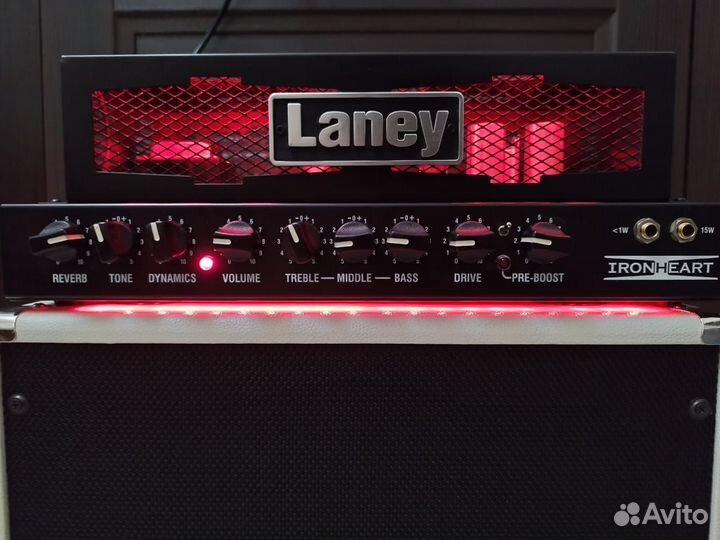 Ламповый усилитель Laney IRT15H и кабинет Ibanez