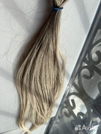 Волосы для наращивания 50 см блонд