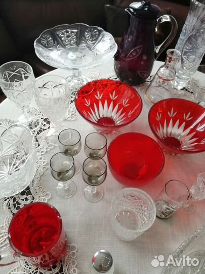 Хрусталь, цветное стекло СССР, пакетом