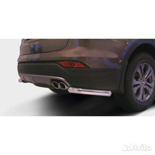 Защита задняя (уголки) на Hyundai Santa Fe 2013