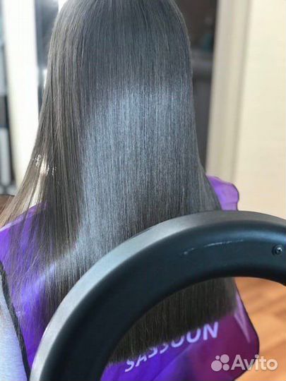 Кератиновое выпрямление волос