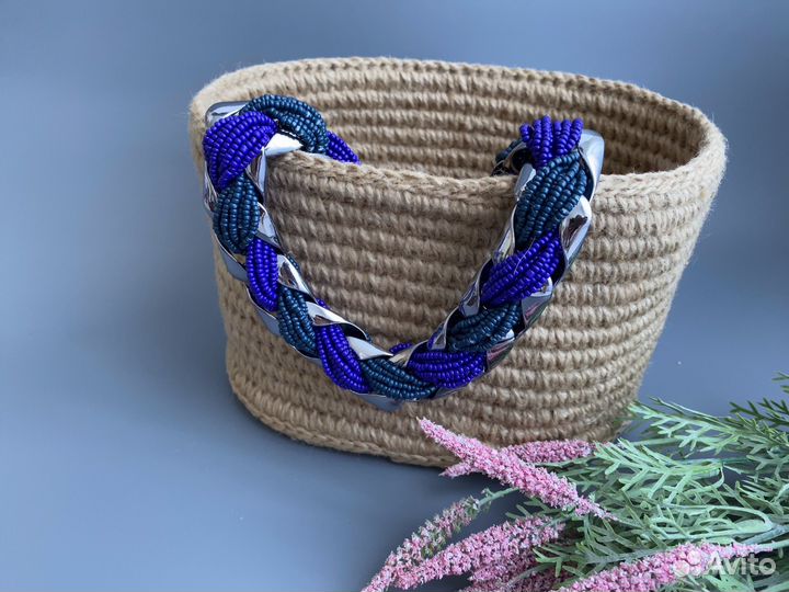 Колье чокер бисер крупное