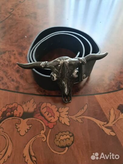 Мужской кожаный ремень Mustang