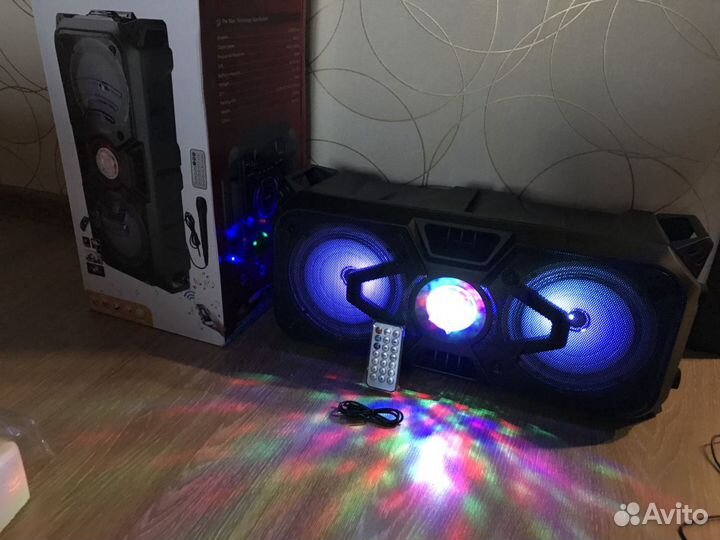 Колонка блютуз aux usb караоке