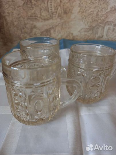 Цветная и прозрачная посуда из стекла СССР