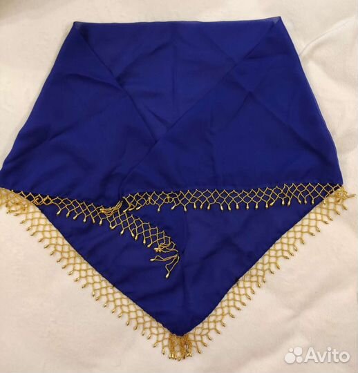 Платок с бахромой из стекляруса