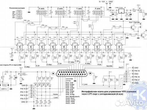 Принципиальная электрическая схема чпу