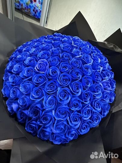 101 роза цветы букет из мыла