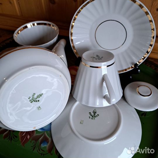 Чайник и две чайные пары, дфз, 50- е гг. СССР