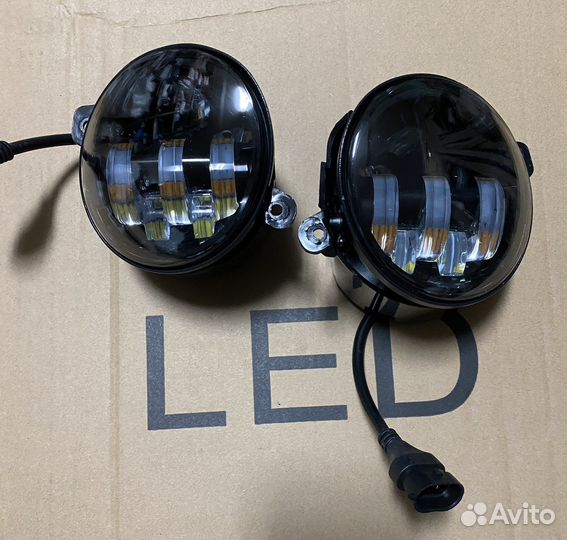 Противотуманные фары LED Калина 1 5линз жел/бел