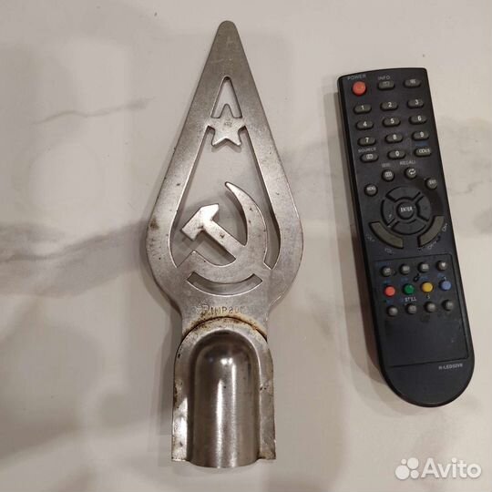 Атрибута СССР наконечник на флаг. Метал нержавейка
