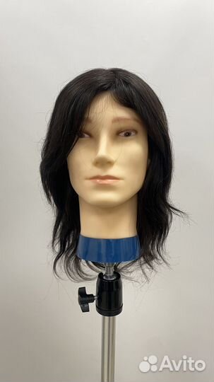 Манекен голова для причесок натуральные волосы