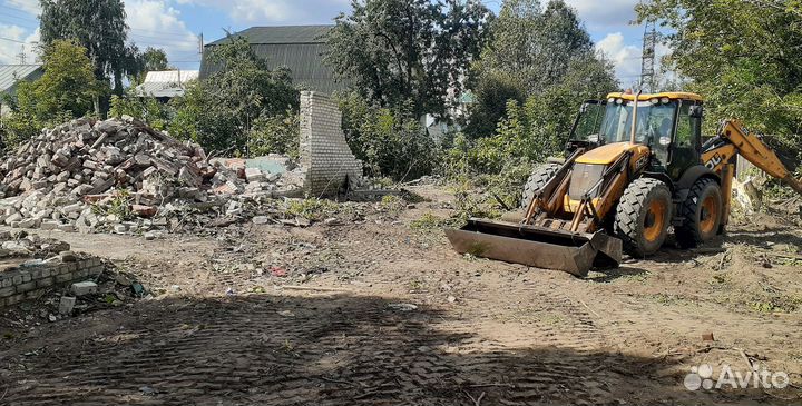 Демонтаж Слом дома Расчистка участка Вывоз мусора