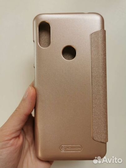 Чехол книжка Xiaomi Redmi Note 6 Pro золотистый