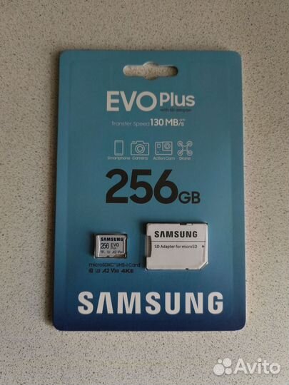 Карта памяти samsung microSD на 256 GB новая