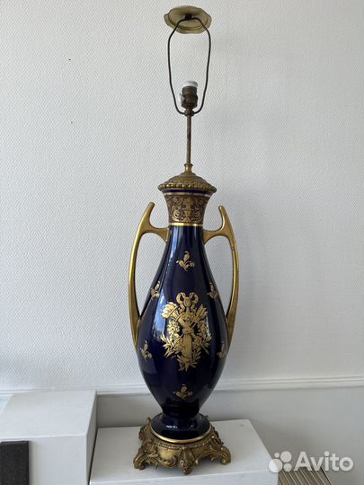 Шикарная большая лампа, Лимож, Франция, кон. XIX в
