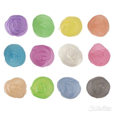 Краски акриловые перламутровые 12 цветов по 20 мл