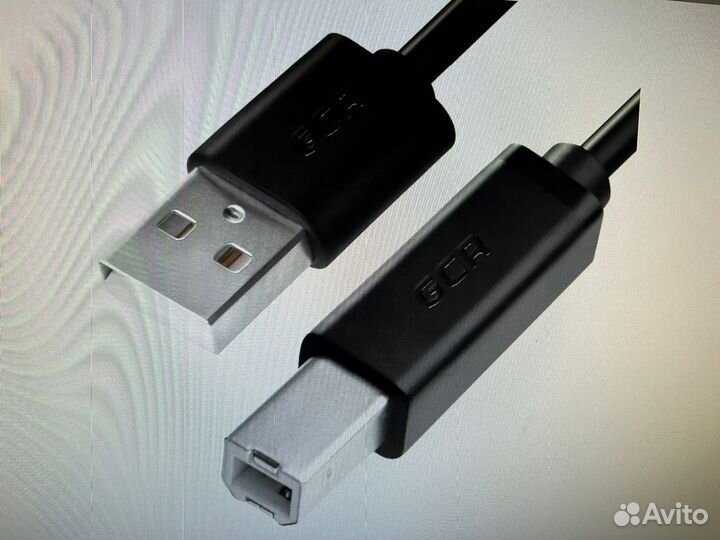 Компьютерный кабель USB AM/BM GCR, 0.3m