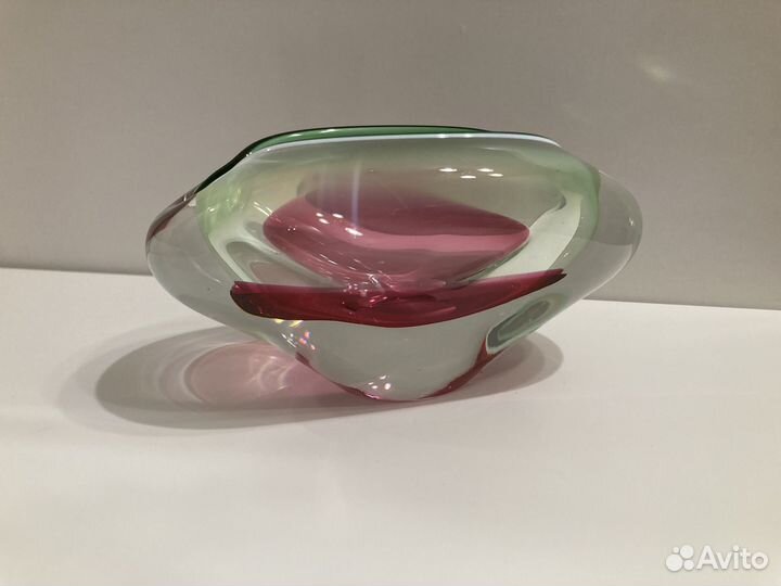 Ваза цветное стекло Чехословакия