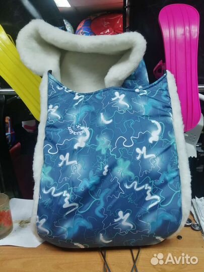 Зимний конверт в коляску санки на овчине