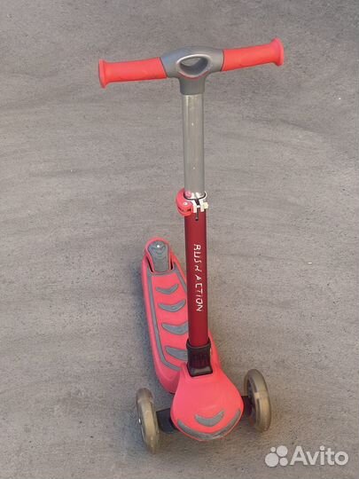 Самокат детский трехколесный rush action S6 red