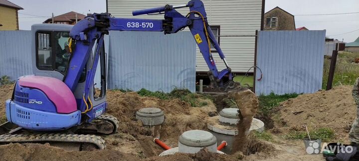 Выгребная яма септик канализация из бетонных колец