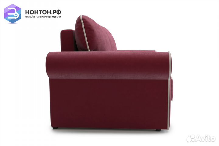 Диван еврокнижка Прованс бордовый