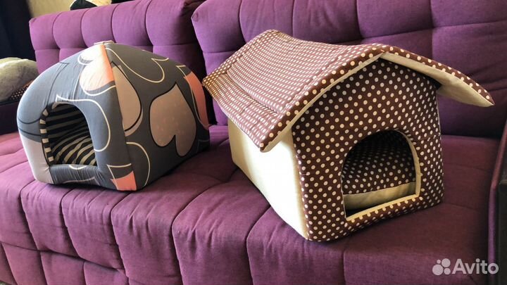 Лежанка домик для собак и кошек