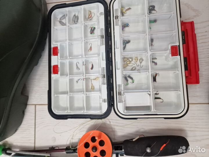 Набор для зимней рыбалки + резиновые сапоги