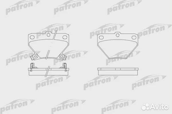 Patron PBP1395 Колодки тормозные дисковые задн toyota: celica 99, corolla 02, corolla Verso 02-04, c