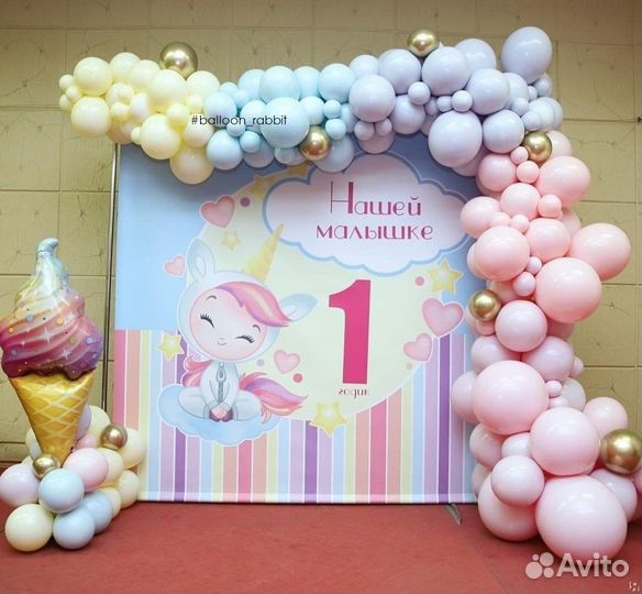 Фотозоны из шаров, оформление шарами