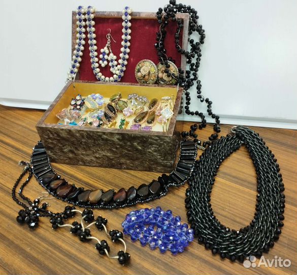 Бусы Клипсы Серьги Кольца Очки Винтаж Бижутерия