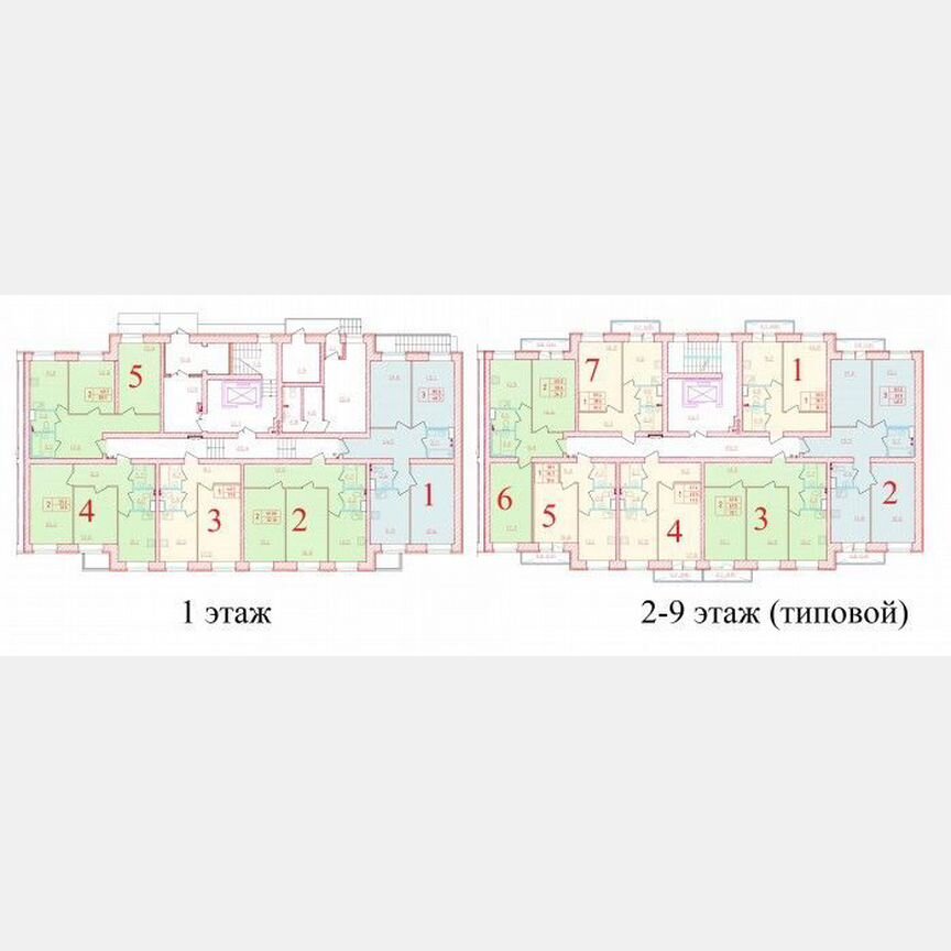 1-к. квартира, 41,4 м², 8/9 эт.