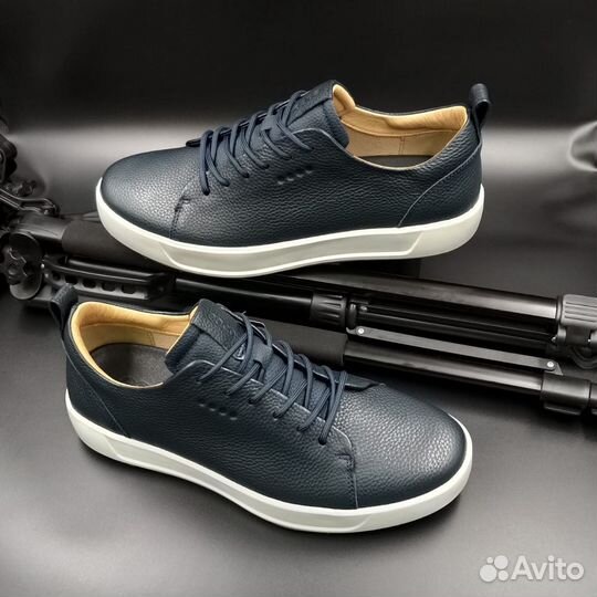 Мужские кожаные кеды