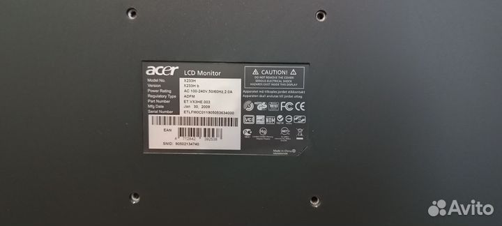 Монитор Acer x233h