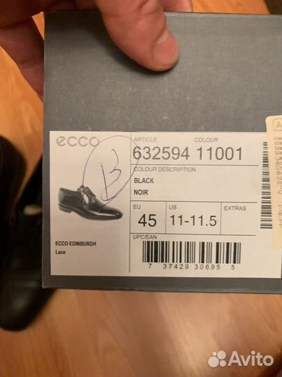 Полуботинки мужские Ecco edinburgh