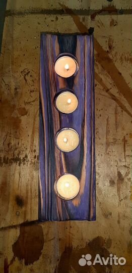 Подсвечник из дерева