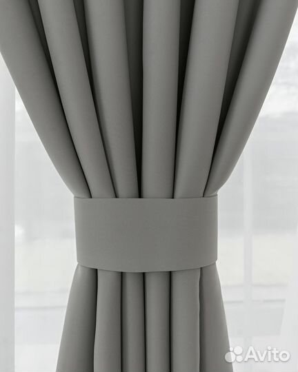 Блэкаут шторы Марсель Серая гавань