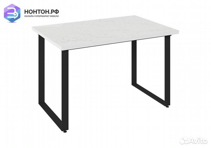 Стол Орегон черный / мрамор марквина белый