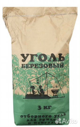 Уголь березовый 10 кг