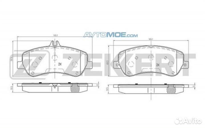 Колодки торм. диск. передн. MB E-Class (207) 11- M
