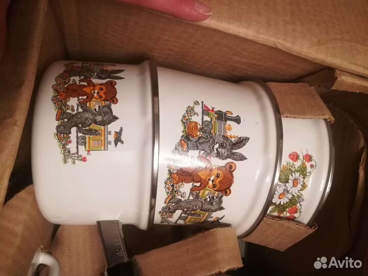 Набор эмалированной посуды детский СССР