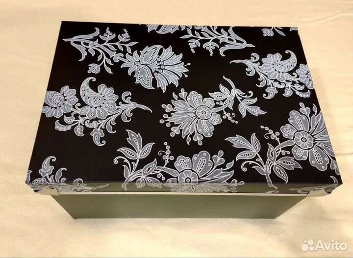 Коробки пластиковые с декором, 2 шт