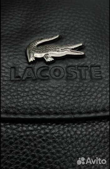 Lacoste сумка мужская из натуральной кожи