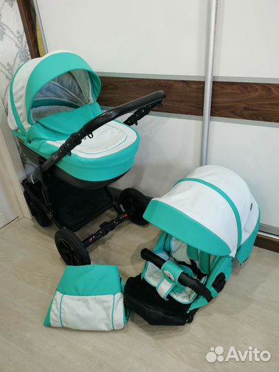 Коляска 2 в 1 эко кожа