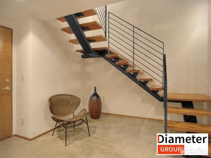 Каркасная лестница на тетиве