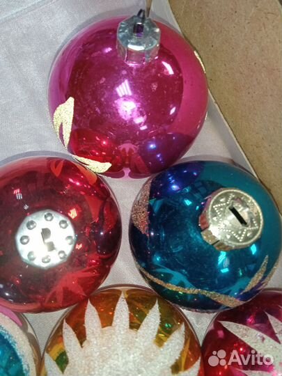 Набор елочных игрушек. ГДР. Винтаж
