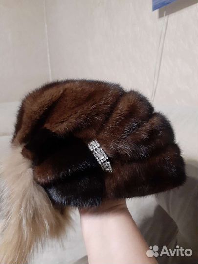 Шапка норковая женская