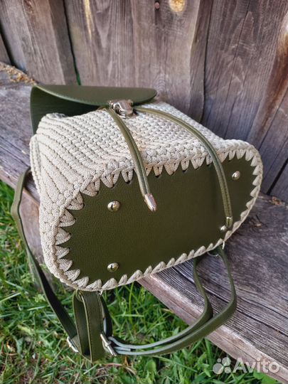 Рюкзак вязаный ручной работы