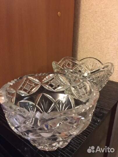 Хрустальные салатики вазы конфетницы